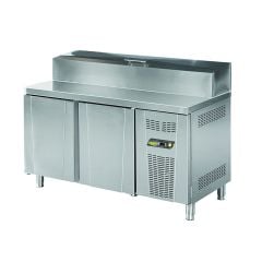Ndustrio Pizza Hazırlık Buzdolabı 2 Kapılı, 9xGN 1/4 Küvetli MUR-72