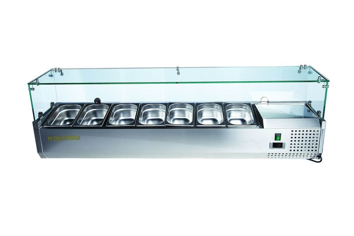Ndustrio Set Üstü Soğutmalı Salad Bar, 7 Küvetli TTR-150-GC