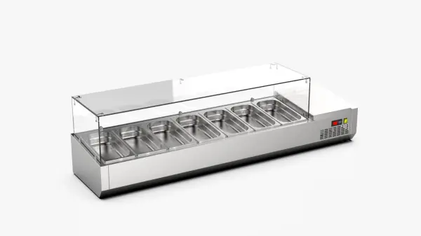 Ndustrio Set Üstü Soğutmalı Salad Bar, 7 Küvetli TTR-150-GC