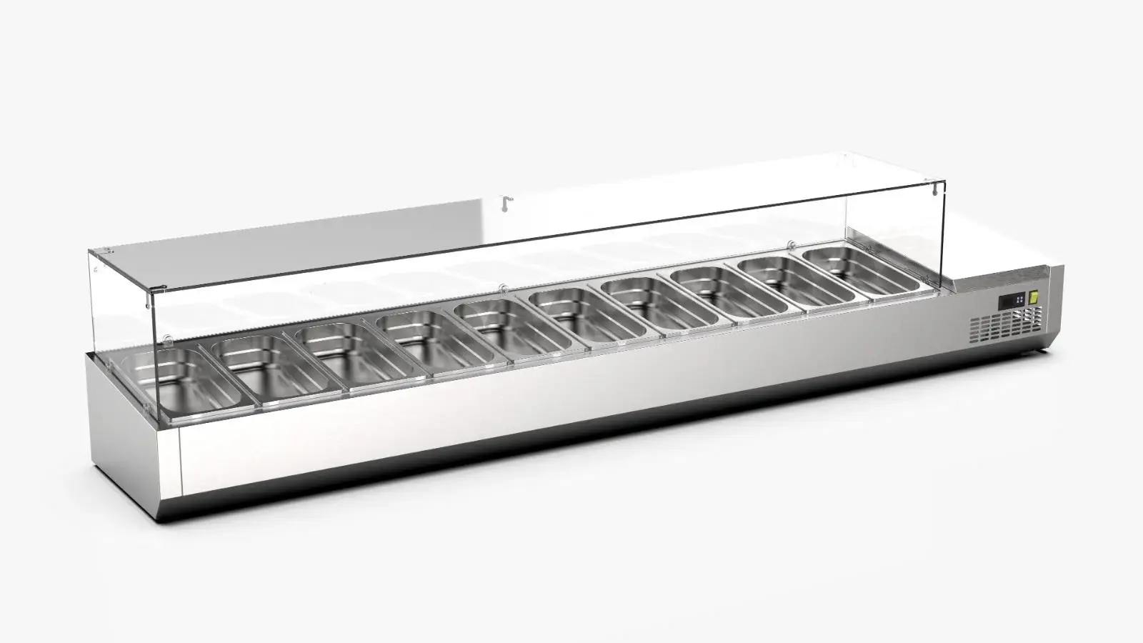 Ndustrio Set Üstü Soğutmalı Salad Bar, 10 Küvetli TTR-200-GC