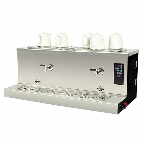 Ateşe Cappadocia Smart Plus Elektrikli Çay Kazanı, 5 Demlikli INOX CSPE5