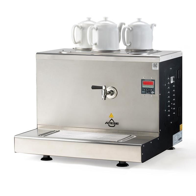 Ateşe Cappadocia Dijital 3 Demlikli Çay Kazanı Elektrikli 30 L, Inox CDE3