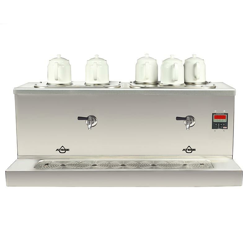 Ateşe Cappadocia Dijital 5 Demlikli Çay Kazanı Elektrikli 30+30 L, Inox CDE5