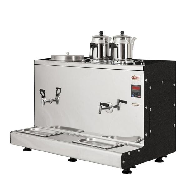 Ateşe Aspendos Smart 2 Demlikli Çay Kazanı, 30 Litre Elektrikli