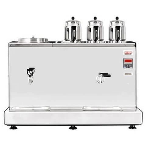 Ateşe Aspendos Smart Elektrikli 9 Litre İç Dem 3 Demlikli Çay Makinesi, STATIC ASE600