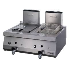 Öztiryakiler Fritöz Set Üstü Gazlı, 12+12 Litre 80x70x30 Cm