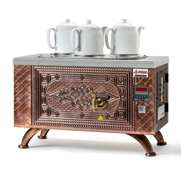 Ateşe Efes Smart 3 Demlikli Çay Kazanı, Elektrikli, RETRO ESE 3