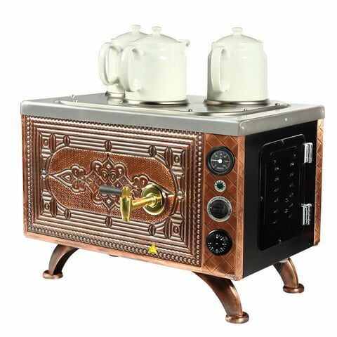 Ateşe Efes Analog Elektrikli 3 Demlikli Çay Makinesi, RETRO EAE3