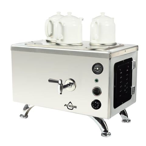 Ateşe Efes Analog Elektrikli 3 Demlikli Çay Makinesi, INOX EAE3