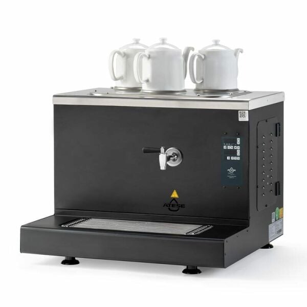 Ateşe Cappadocia Smart Plus Gaz+Elektrikli 3 Demlikli Çay Makinesi, STATIC CSPGE3