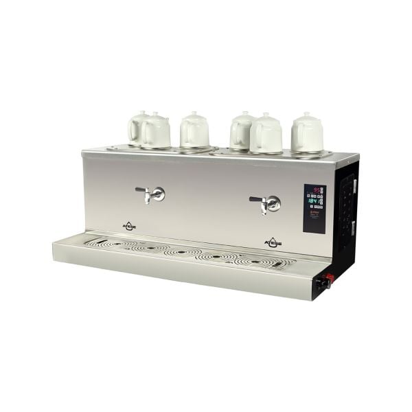 Ateşe Cappadocia Smart Plus Gaz+Elektrikli 6 Demlikli Çay Makinesi, STATIC CSPGE6