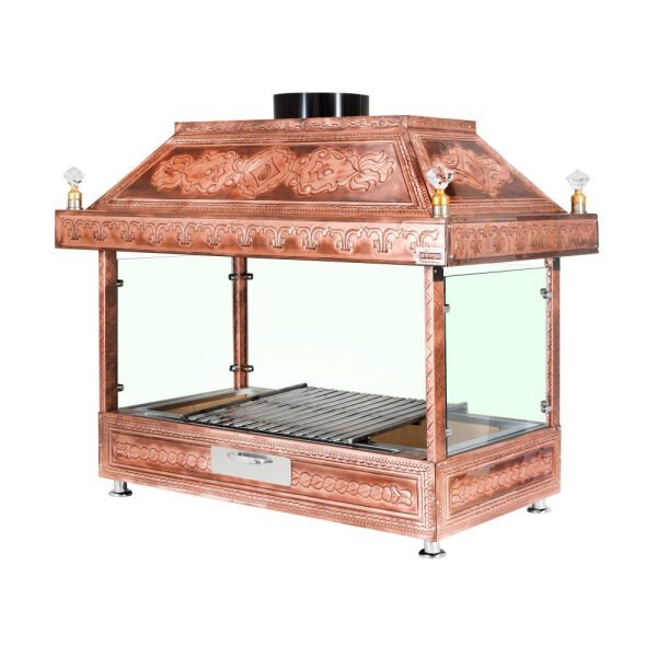 Ateşe Bakır Ocakbaşı Izgara, Davlumbazlı 120x55x125 cm, D120