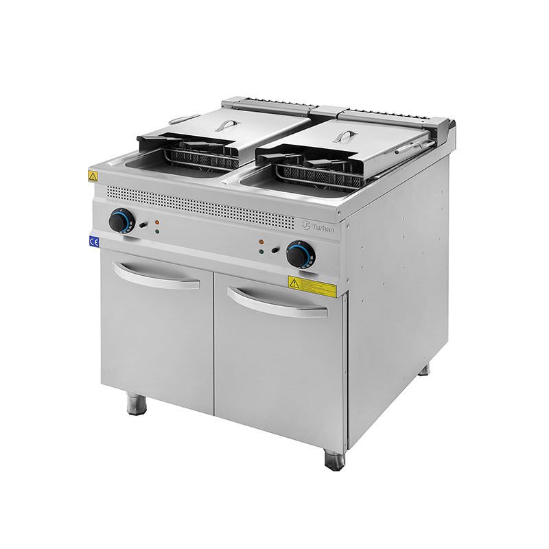 Turhan Çelik Çiftli Fritöz Elektrikli, 24+24 Litre 80x93x85 cm