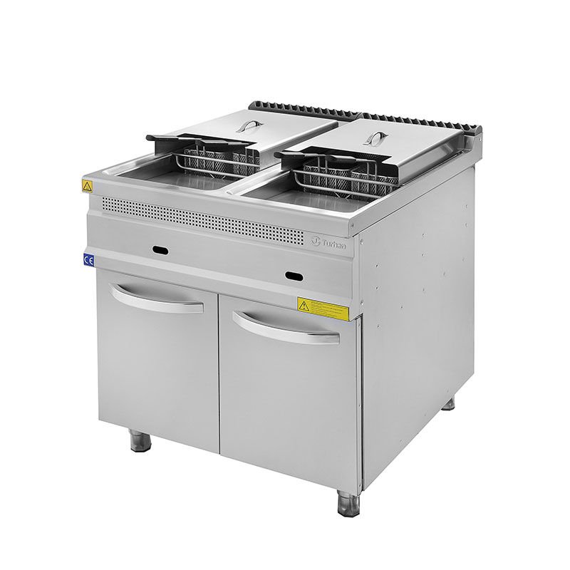 Turhan Çelik Çiftli Fritöz Gazlı, 24+24 Litre 80x93x85 cm