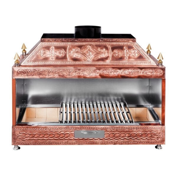 Ateşe Bakır Ocakbaşı Izgara, Davlumbazlı 120x55x125 cm, D120