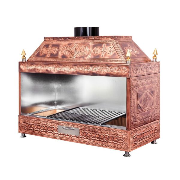 Ateşe Bakır Ocakbaşı Izgara, Davlumbazlı 200x55x125 cm, D200