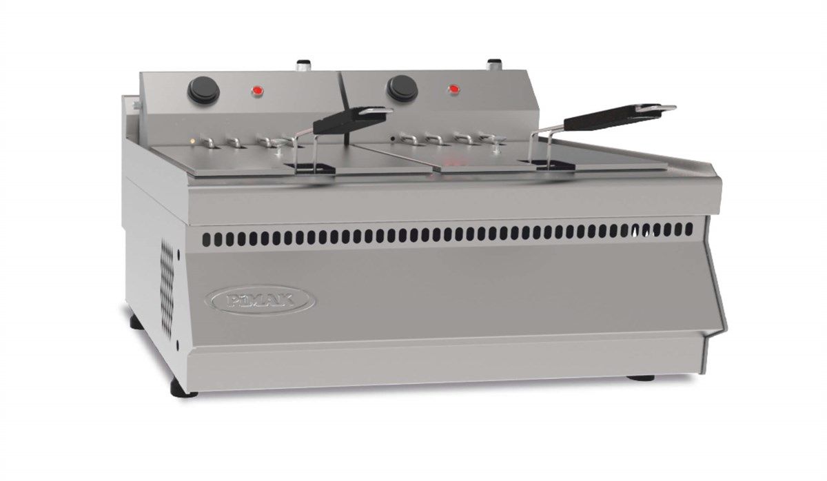 Pimak 10+10 Litre Elektrikli Fritöz, 60x60x30 Cm M062-1