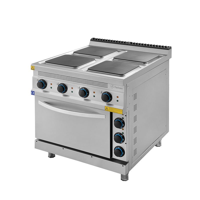 Turhan Çelik 4 lü Kuzine Elektrikli, Kare Pleytli 80x93x85 cm