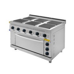 Turhan Çelik 6 lı Kuzine Elektrikli, Kare Pleytli 120x93x85 cm