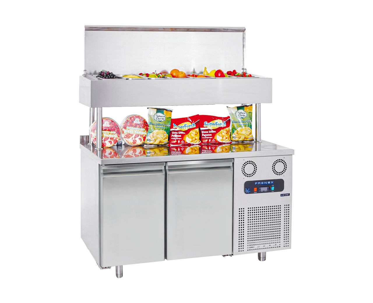 Frenox Pizza Hazırlık Dolabı Yüksek Ayakalı 4 Çekmeceli, Makeup CGN2-YM-4D