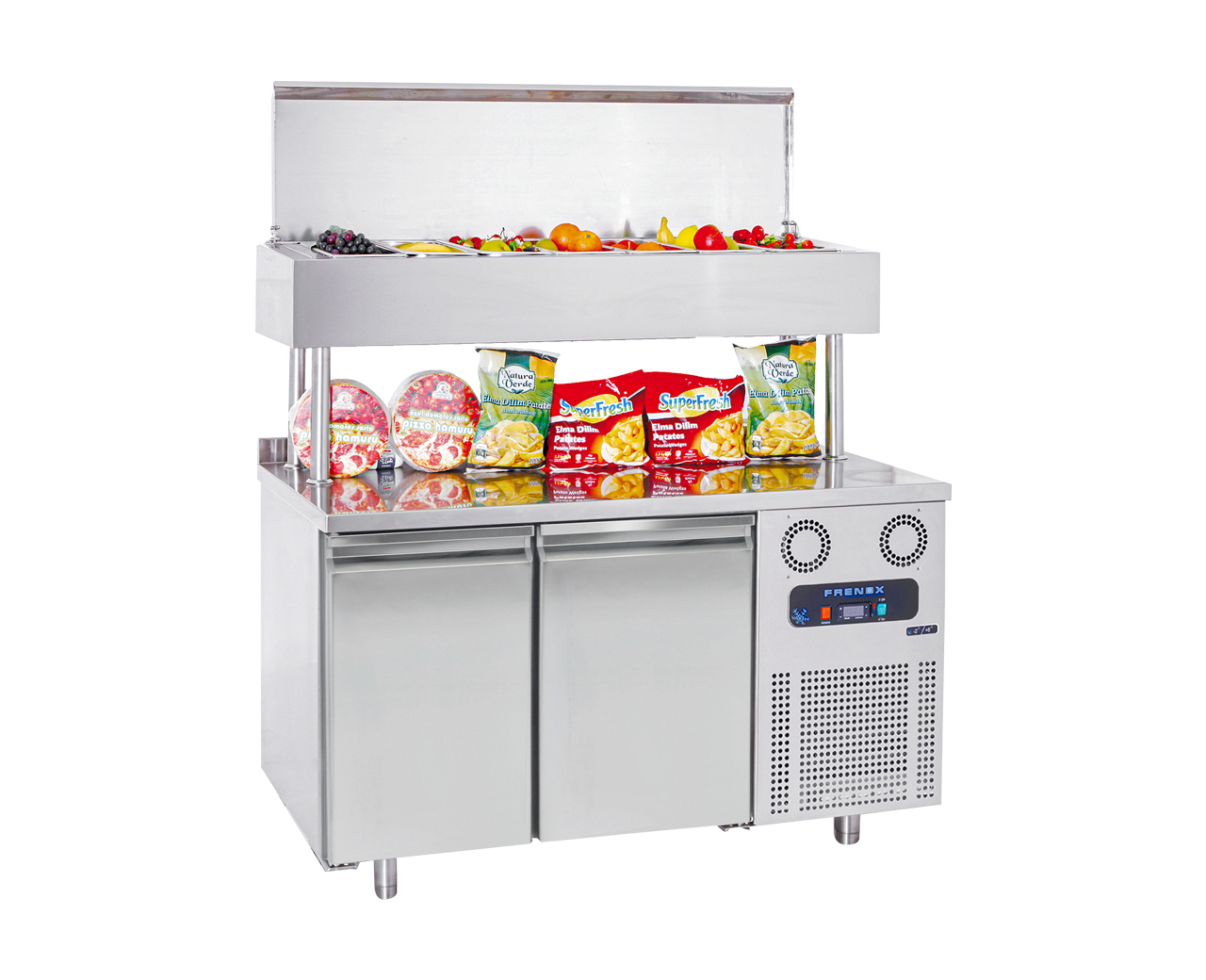 Frenox Pizza Hazırlık Dolabı Yüksek Ayakalı 4 Çekmeceli, Makeup CGN2-YM-4D