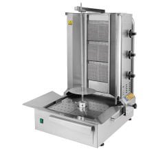 Turhan Çelik 3 Gözlü Döner Ocağı Gazlı, Alttan Motorlu