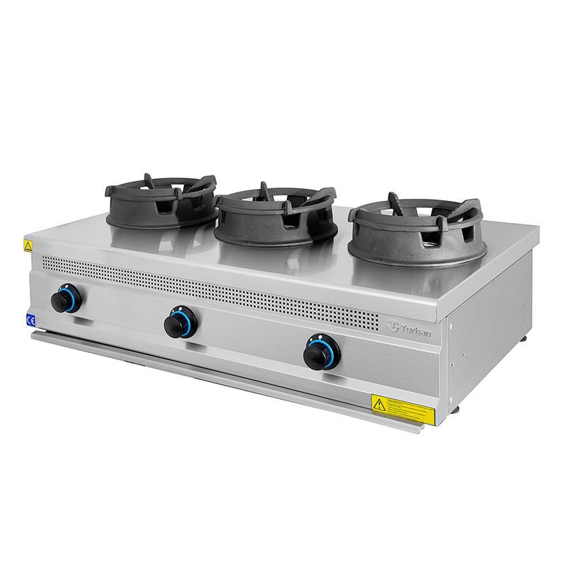 Turhan Çelik 3'lü Wok Ocak Gazlı, 120x70x30 cm