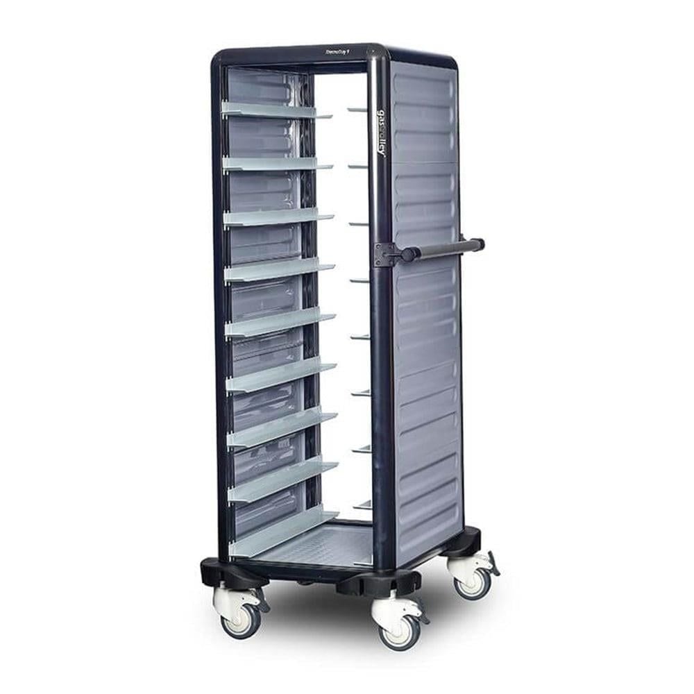 Gastrolley Termo Tepsi Arabası 9 Tepsili, 2 Yanı Kapalı, G.TT.09.S.2