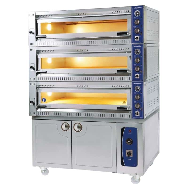 Öztiryakiler Pizza Lahmacun Fırını Elektrikli, 3 Katlı Mayalama Kabinli