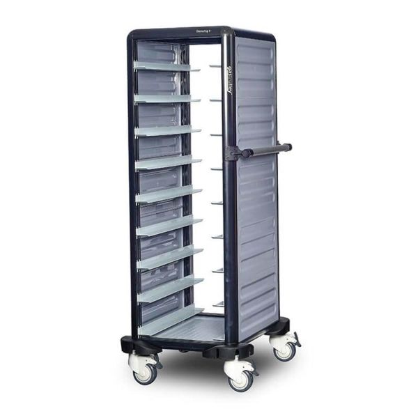 Gastrolley Termo Tepsi Arabası, 9 Tepsili 2 Yanı Kapalı, G.TT.09.S.3