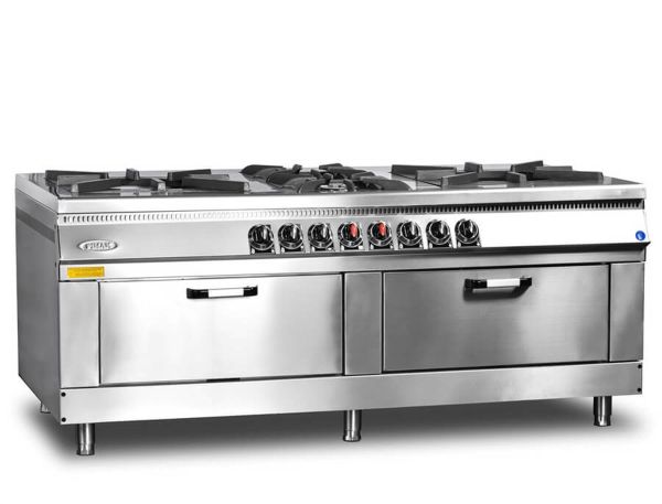 Pimak 6'lı Kuzine 2 Fırınlı, Gazlı 200x100x85 Cm KU-M015-2.6