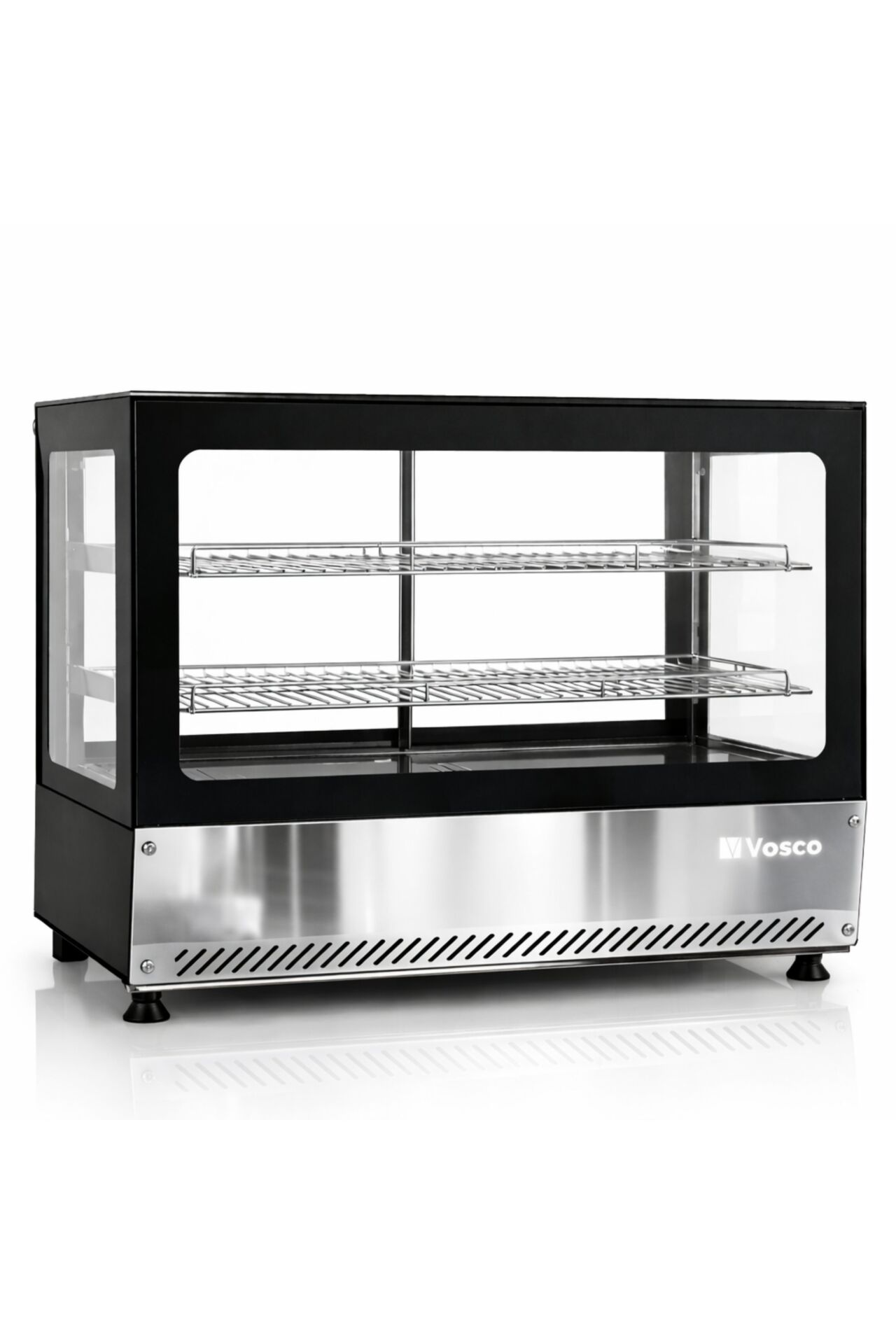 Vosco 120L Tezgah Üstü Soğutmalı Vitrin Dolabı, Panoramik Camlı