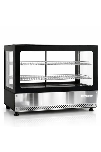 Vosco 120L Tezgah Üstü Soğutmalı Vitrin Dolabı, Panoramik Camlı