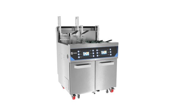 Turhan Çelik Asansörlü Filtreli Gazlı Fritöz 20+20 Lt, TC.FGFA800