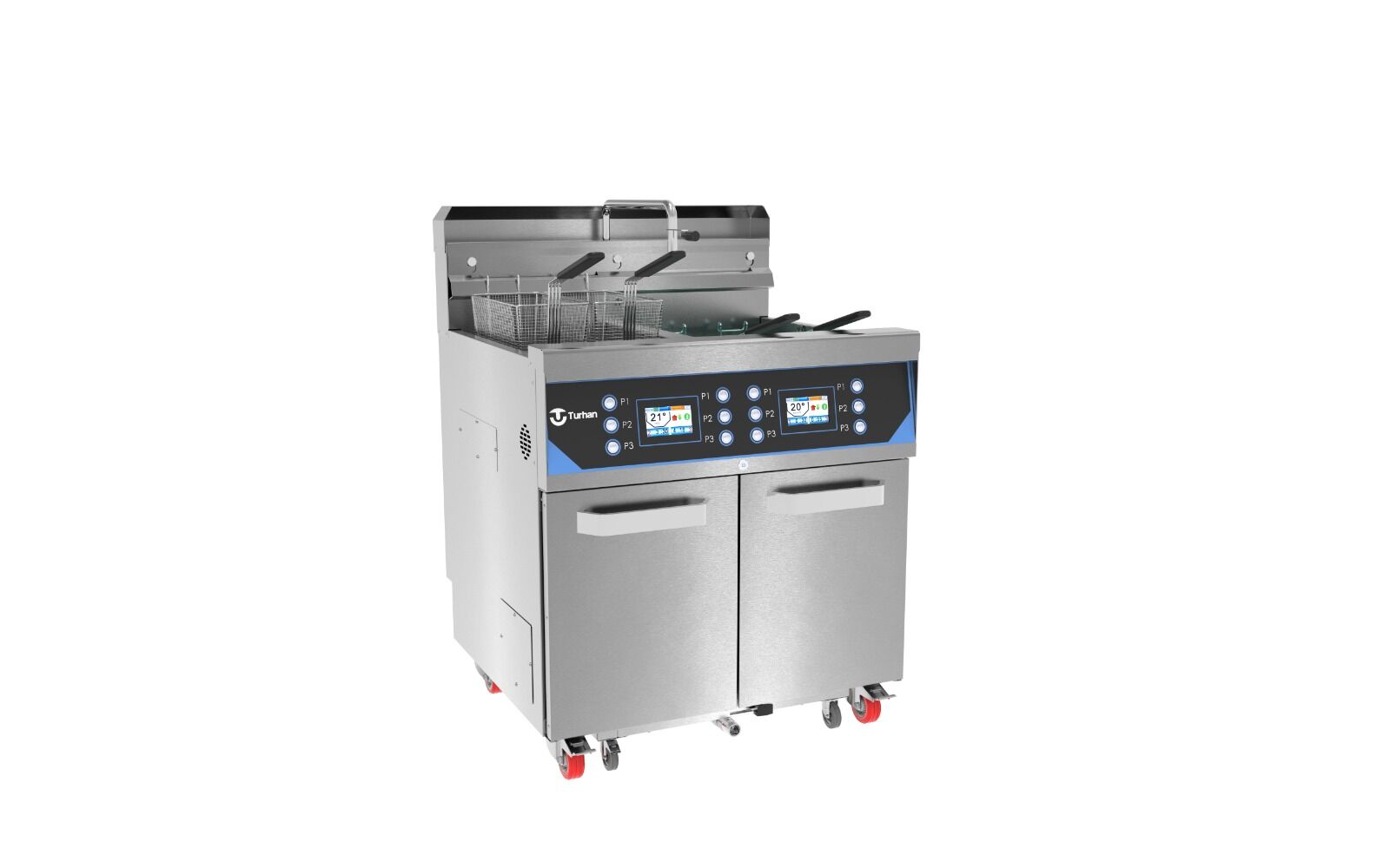 Turhan Çelik Filtreli Elektrikli Fritöz 20+20 Lt, TC.FEF800