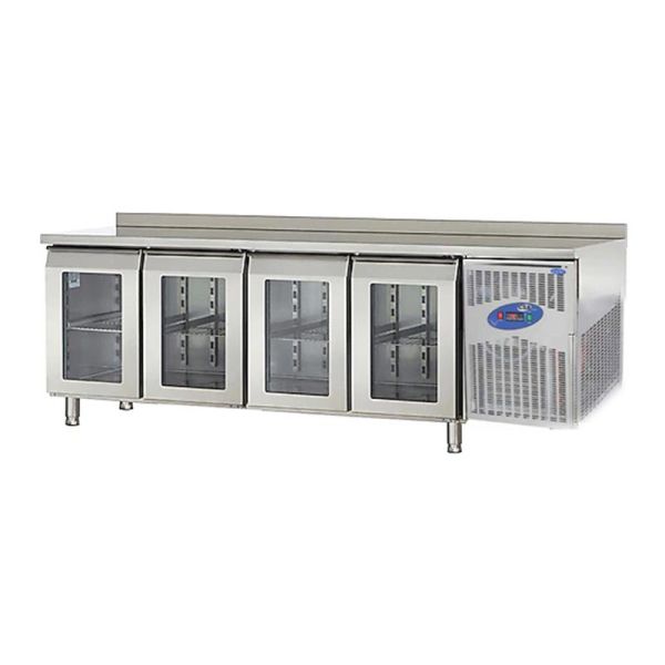 CSAİNOX Tezgah Tipi Buzdolabı 4 Cam Kapılı, 632 L, CS.TEK.4.700.C