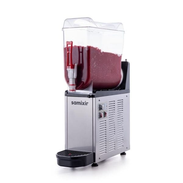 Samixir Mono Ice Slush Granita ve Soğuk Meyve Suyu Dispenseri, 12 L, Inox, SLUSH12.I