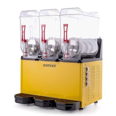 Samixir Ice Slush Triple Meyve Suyu Dispenseri, 12+12+12 L, Sarı, SLUSH36.Y