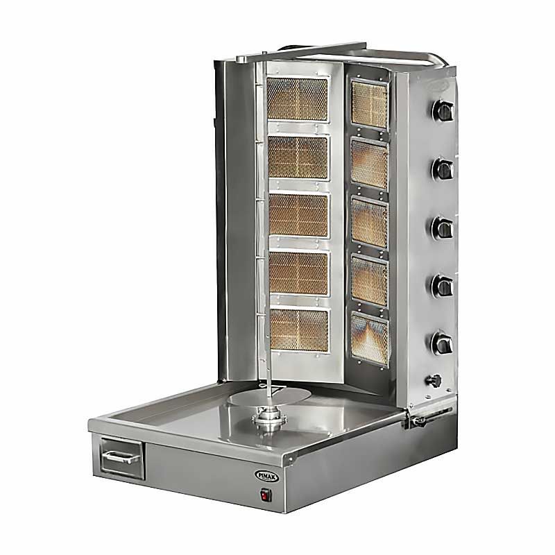 Pimak 5+5 Radyanlı V Tipi Alttan Motorlu Döner Makinesi, Gazlı DO2/M077-5V
