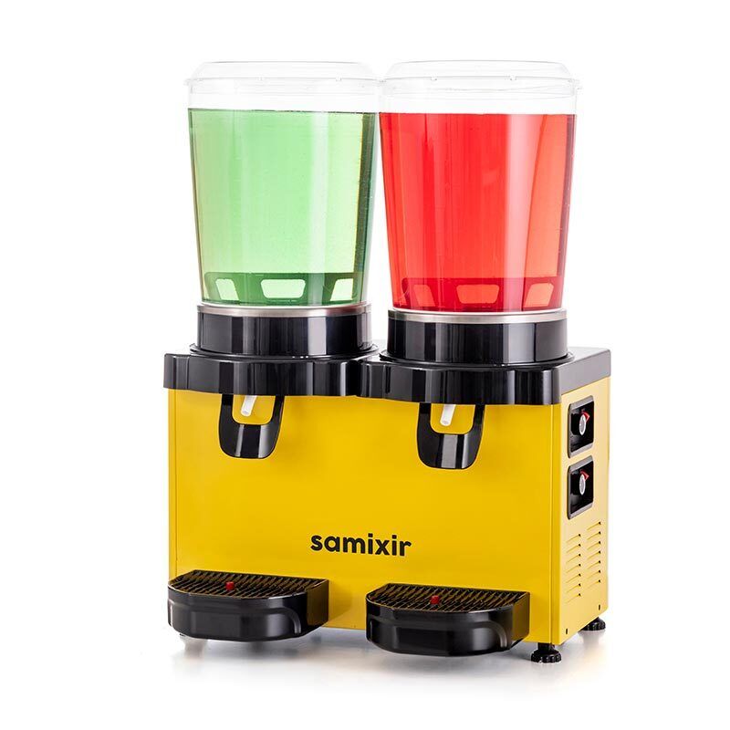 Samixir Panaromik Twin Soğuk İçecek Dispenseri, 10 L+10 L, Sarı, MM20.AY