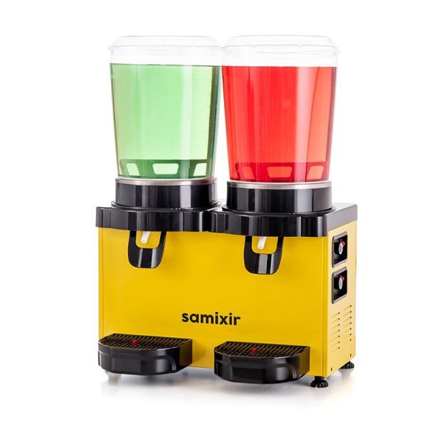 Samixir Panaromik Twin Soğuk İçecek Dispenseri, 10 L+10 L, Sarı, MM20.AY