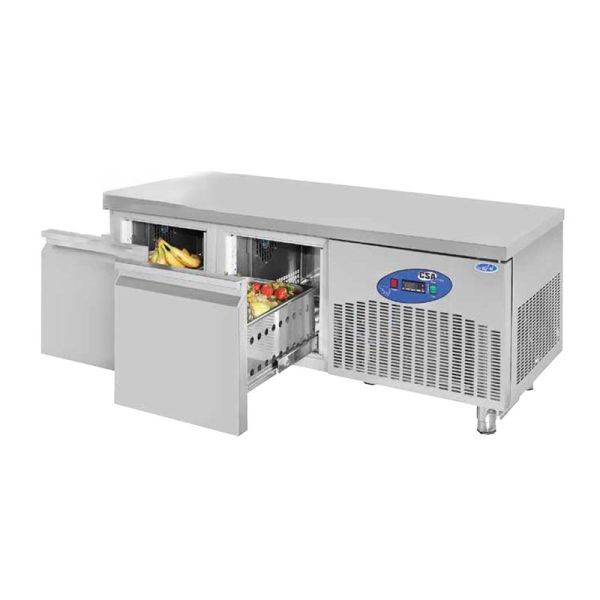CSAİNOX Cihaz Altı Derin Dondurucu 2 Çekmeceli, 135 L, CS.CİH.2D.700CEK