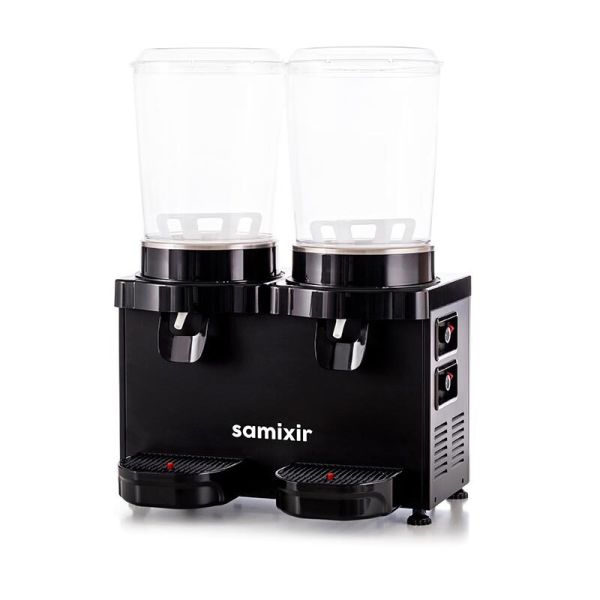 Samixir Panaromik Twin Soğuk İçecek Dispenseri, 10 L+10 L, Siyah, MM20.AB
