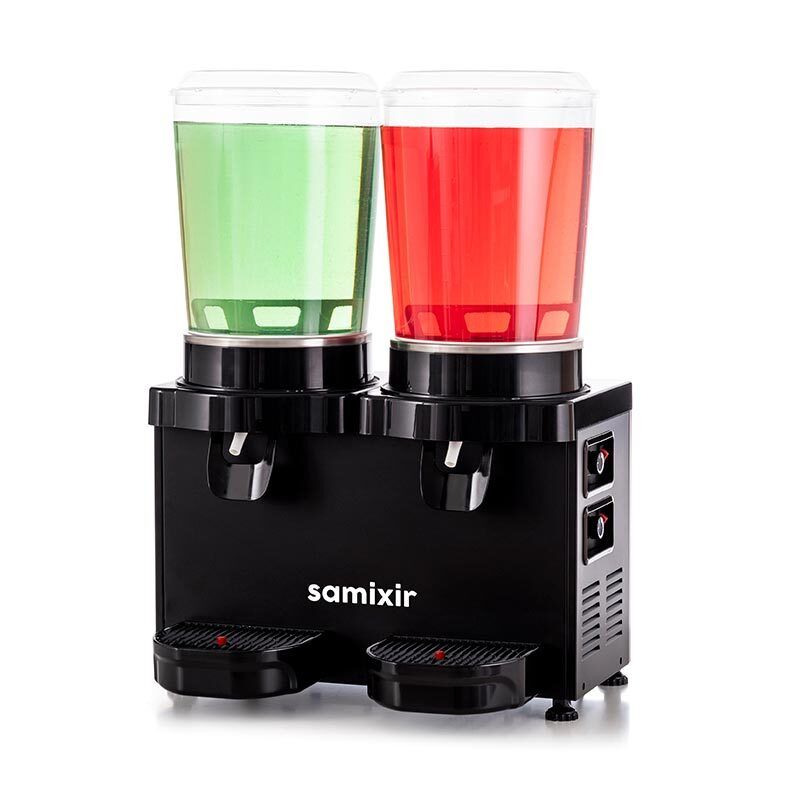 Samixir Panaromik Twin Soğuk İçecek Dispenseri, 10 L+10 L, Siyah, MM20.AB