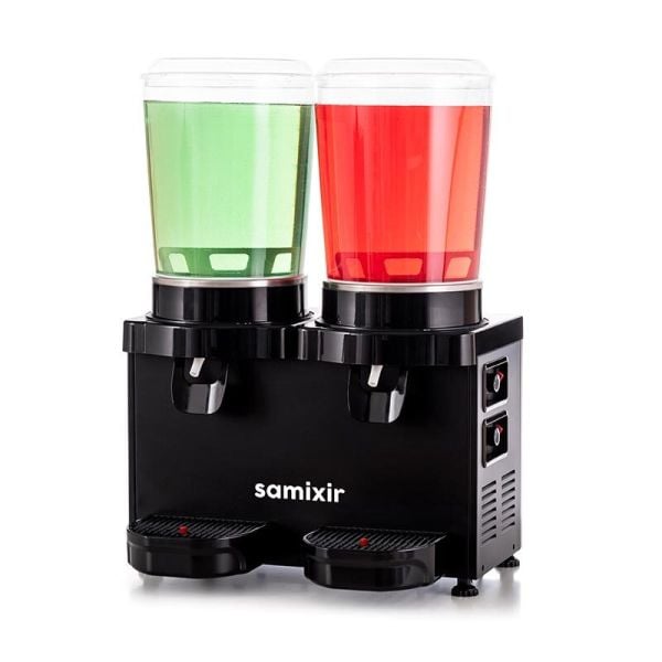 Samixir Panaromik Twin Soğuk İçecek Dispenseri, 10 L+10 L, Siyah, MM20.AB