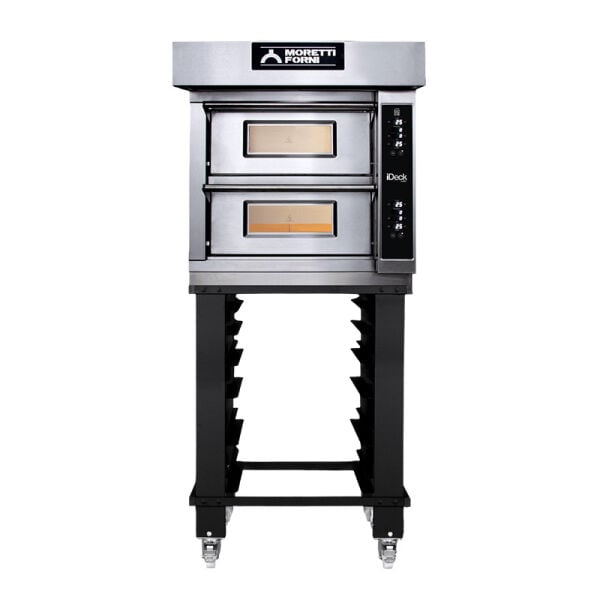 Moretti Forni Çift Katlı Taş Tabanlı 30 cm x 4+4 Pizza Kapasiteli Pizza Fırını, Elektrikli,Moretti Forni ID-D-60.60