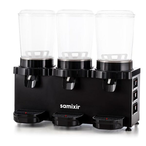 Samixir Panaromik Triple Soğuk İçecek Dispenseri, 10+10+10L, Siyah, MMM20.AB