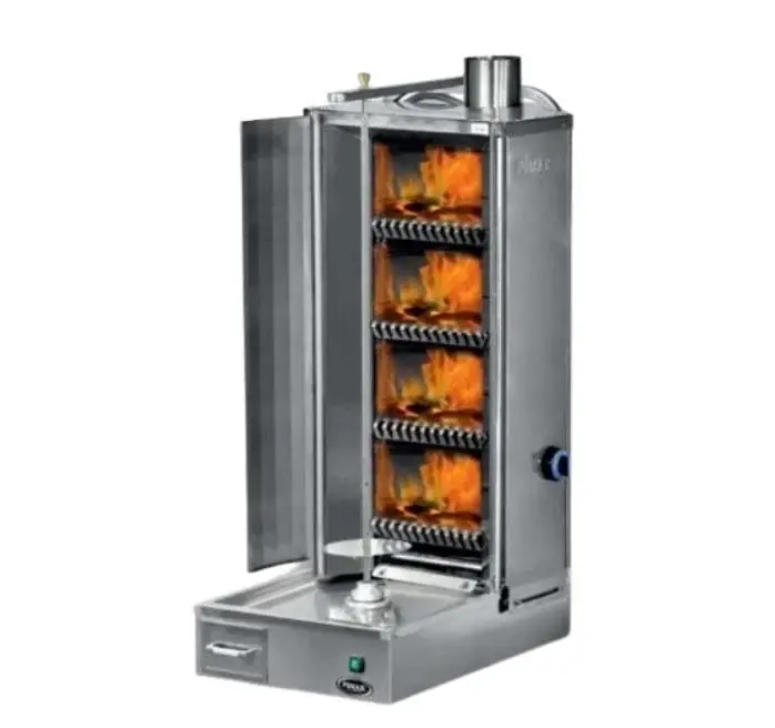 Pimak 4 Radyanlı Alttan Motorlu Kömürlü Döner Makinesi, Lavtaşlı M77-(4L)