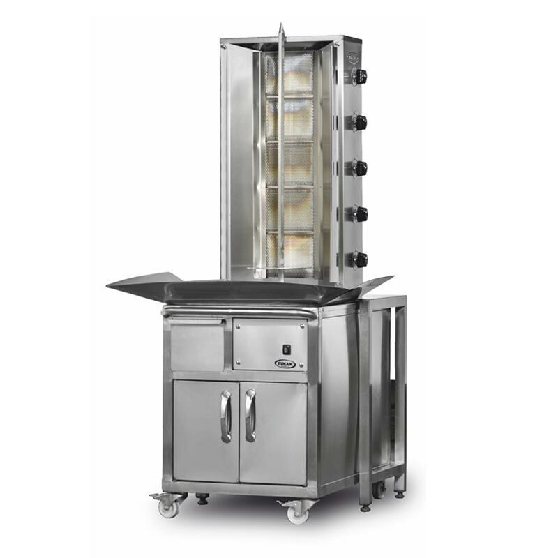 Pimak Arabalı Döner Makinesi, 4 Radyanlı, Gazlı D07/M077-X4