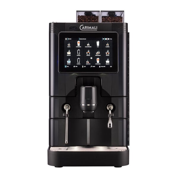 Carimali SilverAce Power M Brew L Tam Otomatik Espresso Kahve Makinesi, 2 Çekirdek Hazneli, Taze Sütlü, Siyah